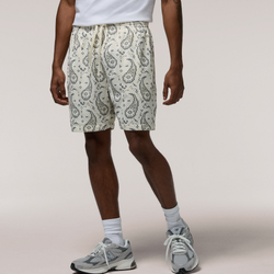 Men's - LCKR Brentwood Mesh Shorts  - Egret/Crosshatch Paisley