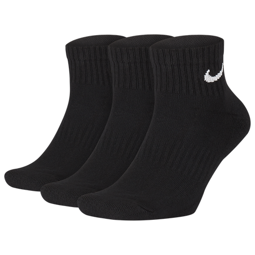 

Nike Mens Nike Everyday Cush Ankle 3PR - Mens Black/White Size M