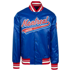 Men's - Pro Standard Canadiens Script Tail Satin Jacket  - Blue/Red