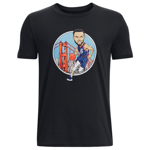 

Under Armour Boys Under Armour Curry Animated Short Sleeve T-Shirt - Boys' Grade School Black/Multi Size M
