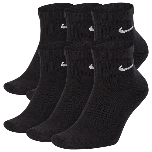 

Men's Nike Nike Everyday Cush Ankle 6PR - Men's White/Black Size S