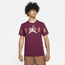 Jordan Stretch Short Sleeve Crew T-Shirt - Men's Bordeaux/Bordeaux