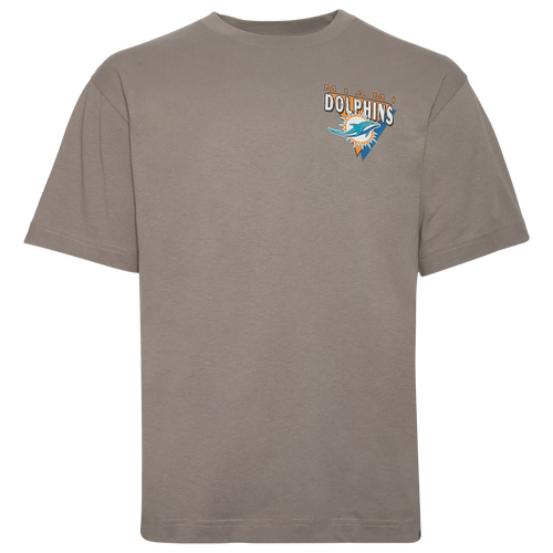47 Brand Mens Miami Dolphins Miami Dolphins Bar Short Sleeve T-Shirt - - Wolf Grey