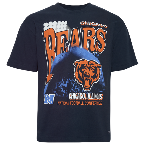 47 Brand Mens Chicago Bears Bears Hometown T-Shirt - - Navy
