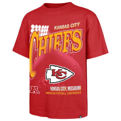 47 Brand Mens Kansas City Chiefs NFL Kansas City Chiefs Hometown Short Sleeve T-Shirt - - Red Size XXL
