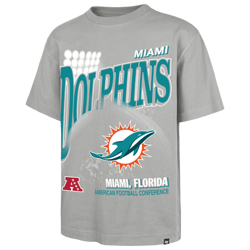 47 Brand Mens Miami Dolphins NFL Dolphins Hometown T-Shirt - - Wolf Grey