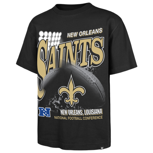 47 Brand Mens New Orleans Saints Saints Hometown T-Shirt - - Black