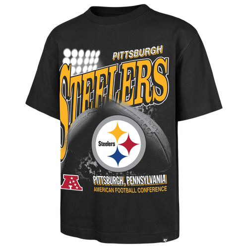 47 Brand Mens Pittsburgh Steelers Steelers Hometown T-Shirt - - Black