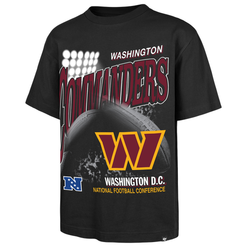 47 Brand Mens WASHINGTON COMMANDERS NFL Washington Commanders Hometown Short Sleeve T-Shirt - - Black