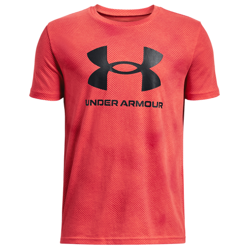 

Boys Under Armour Under Armour Sportstyle Logo AOP Short Sleeve T-Shirt - Boys' Grade School Venom Red/Black Size S
