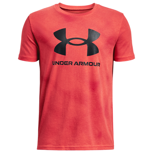 

Boys Under Armour Under Armour Sportstyle Logo AOP Short Sleeve T-Shirt - Boys' Grade School Venom Red/Black Size L