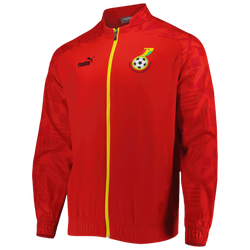 Men's - PUMA Ghana National Team Pre-Match Full-Zip Jacket - Red