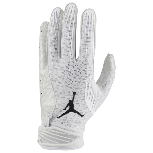 

Jordan Mens Jordan Fly Lock Football Glove - Mens Black/White/White Size XL