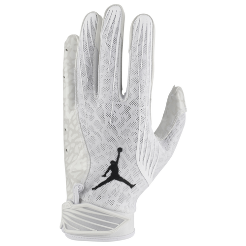 

Jordan Mens Jordan Fly Lock Football Glove - Mens White/White/Black Size M