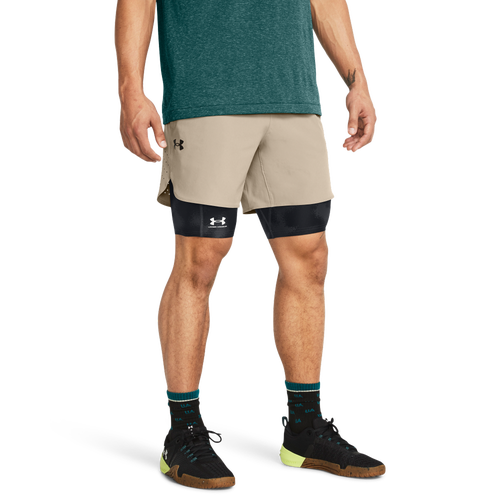 

Under Armour Mens Under Armour Peak Woven Shorts - Mens Timberwolf Taupe/Black Size M