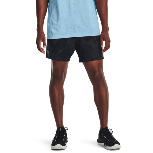 Shop Under Armour Mens  Vanish Woven 6" Printed Shorts In Black/pitch Grey