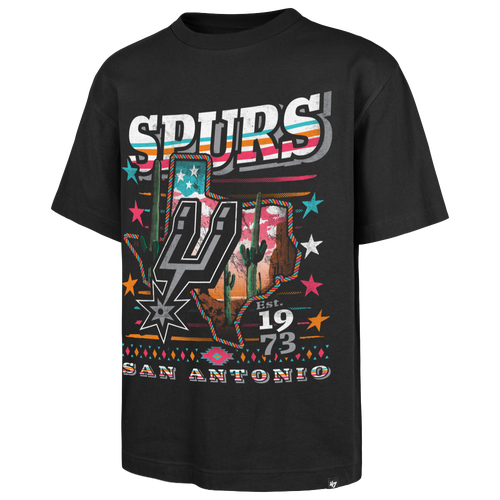 47 Brand Mens San Antonio Spurs Spurs Regional Foundation 2 T-Shirt - - Black Size XXL
