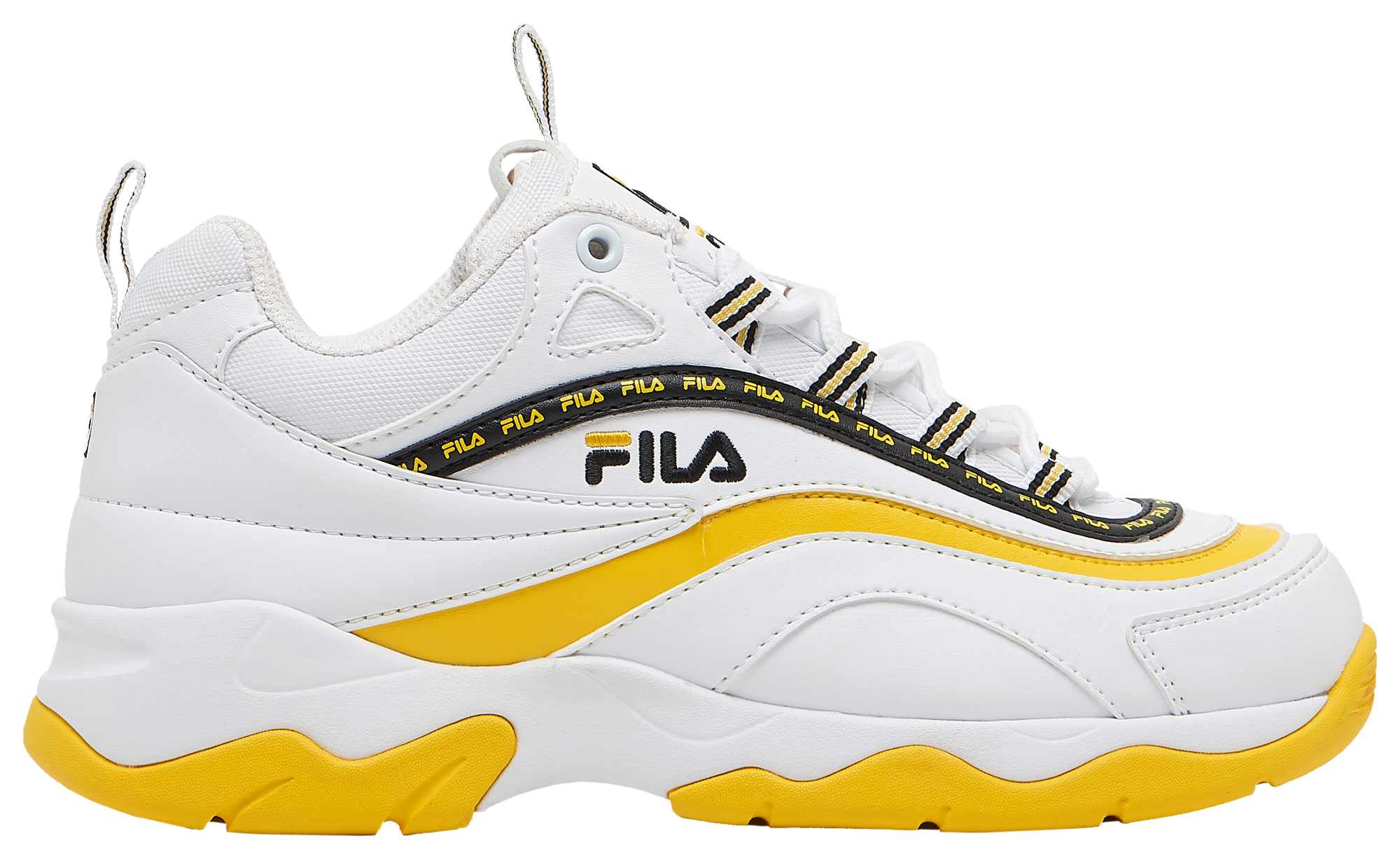 fila black and yellow