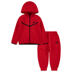 Boys' Toddler - Nike Tech Fleece Full-Zip Set - University Red/Black