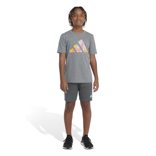 

Boys adidas adidas Sportswear Camo Logo T-Shirt - Boys' Grade School Grey/Multi Size M