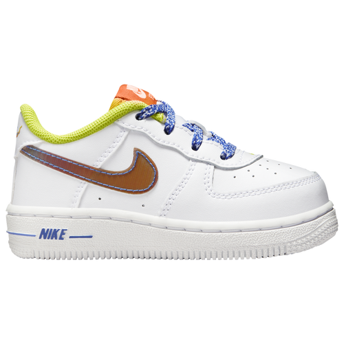 

Boys Nike Nike Force 1 LV8 - Boys' Toddler Running Shoe White/Blue Size 04.0