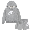 Nike Club Hbr Hoodie Short Set - Nike Gray/White