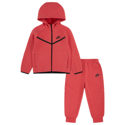 Boys' Toddler - Nike Tech Fleece Full-Zip Set - Red/Black