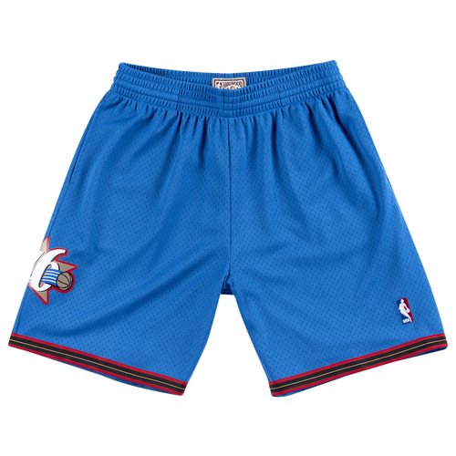 

Mitchell & Ness Mens Mitchell & Ness 76ers Swingman Shorts - Mens Royal/Green Size L