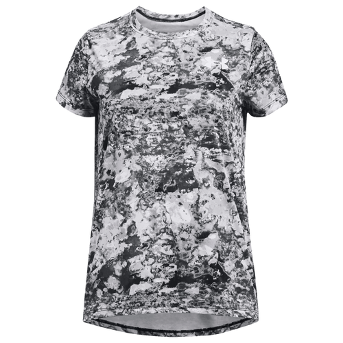 

Girls Under Armour Under Armour Tech Printed T-Shirt - Girls' Grade School Black/White Size XS
