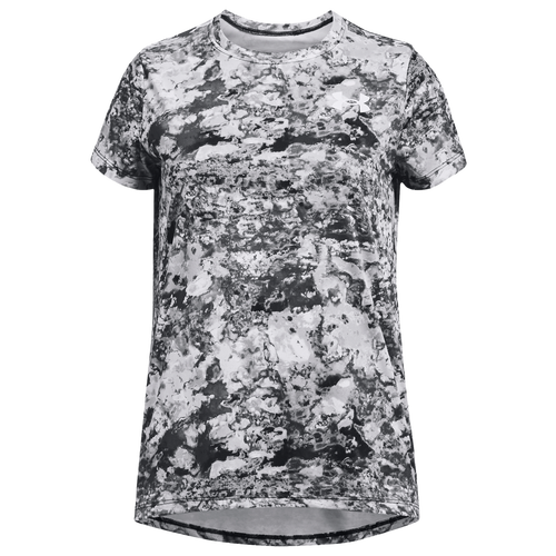 

Girls Under Armour Under Armour Tech Printed T-Shirt - Girls' Grade School Black/White Size XL