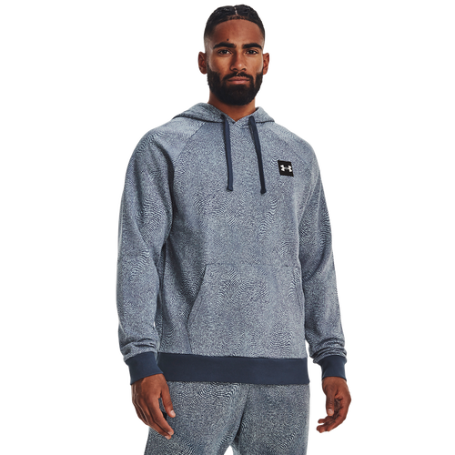 

Under Armour Mens Under Armour Rival Fleece Printed Pullover - Mens Blue Size L