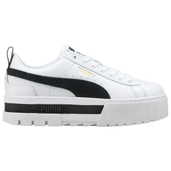 Women's - PUMA Mayze Leather  - White/Black