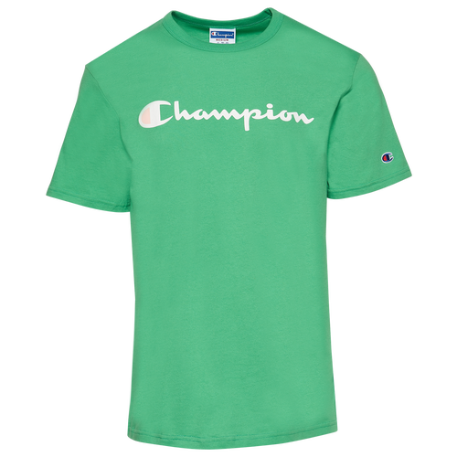 

Champion Mens Champion Script 22 Short Sleeve T-Shirt - Mens Green/White Size L