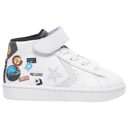 

Converse Boys Converse x Converse Jump Ball Pro Leather High - Boys' Toddler Basketball Shoes White/Multi Size 6.0