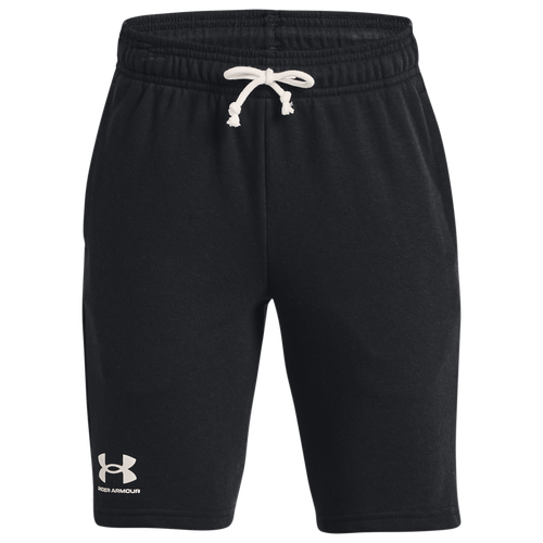 

Boys Under Armour Under Armour Rival Terry Shorts - Boys' Grade School Black/White Size L