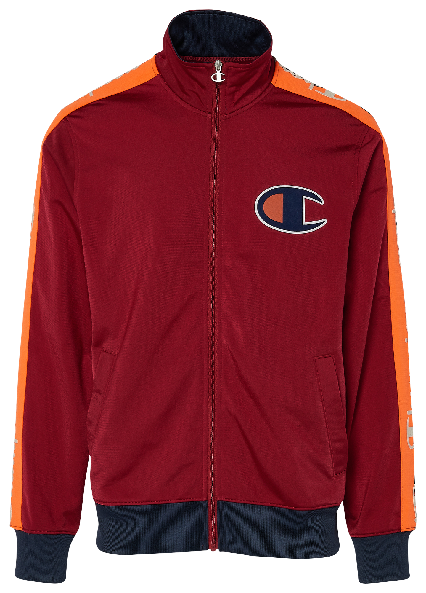 champion black & red taping track jacket