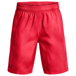 Boys' Grade School - Under Armour Woven Printed Shorts - Beta/Black