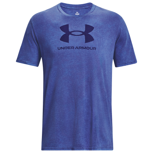 

Men's Under Armour Under Armour Wash Tonal Sportstyle Short Sleeve - Men's Sonar Blue/Sonar Blue Heather Size L