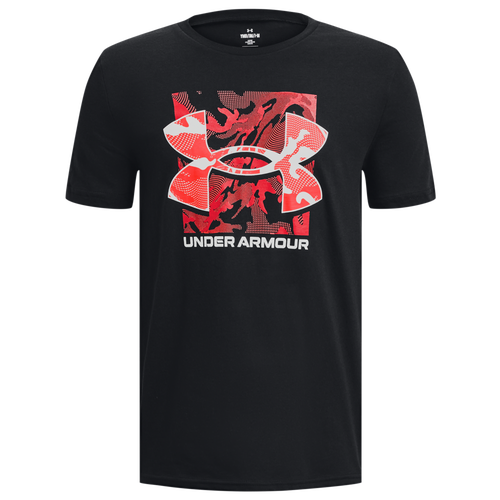 

Boys Under Armour Under Armour Box Logo Camo Short Sleeve T-Shirt - Boys' Grade School Black/Red/White Size M