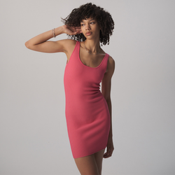 Women's - Cozi Perfect Rib Knit Tank Dress - Pink Plaster