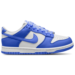 Boys' Grade School - Nike Dunk Low  - White/Hyper Blue