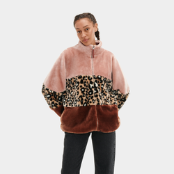 Women's - UGG Elaina Faux Fur Jacket - Multicolor/Multicolor