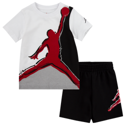 Boys' Toddler - Jordan Painted Jumpman Tee & Short Set - Black