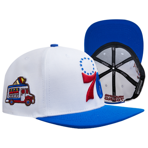 

Pro Standard Mens Philadelphia 76ers Pro Standard 76ers Ice Cream Snapback Cap - Mens White/Blue Size One Size