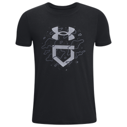 Boys' Grade School - Under Armour Camo Icon T-Shirt - Steel/Black