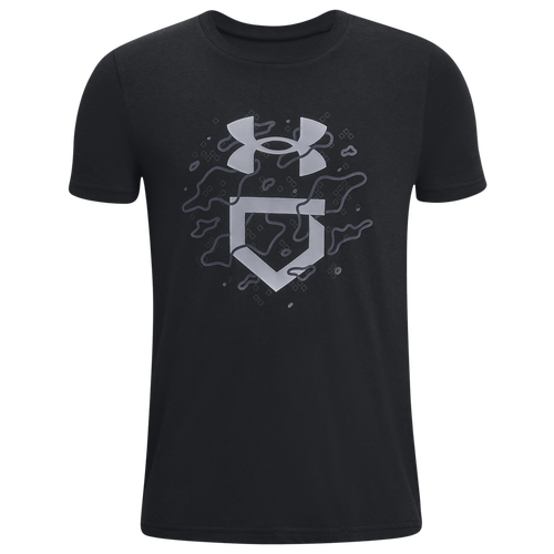 

Boys Under Armour Under Armour Camo Icon T-Shirt - Boys' Grade School Steel/Black Size L