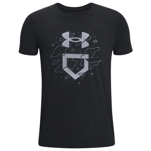 

Boys Under Armour Under Armour Camo Icon T-Shirt - Boys' Grade School Steel/Black Size S