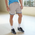 CSG Short de basket classique - Pour hommes Ciment/Ciment