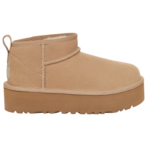 

Girls UGG UGG Ultra Mini Platform - Girls' Grade School Shoe Sand/Sand Size 06.0