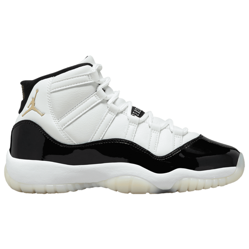 

Jordan Boys Jordan Retro 11 - Boys' Grade School Basketball Shoes White/Metallic Gold/Black Size 7.0